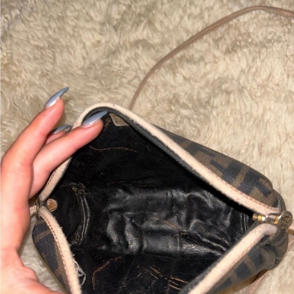 Fendi Black and Tan Monogram Pouch - Picture 3 of 7